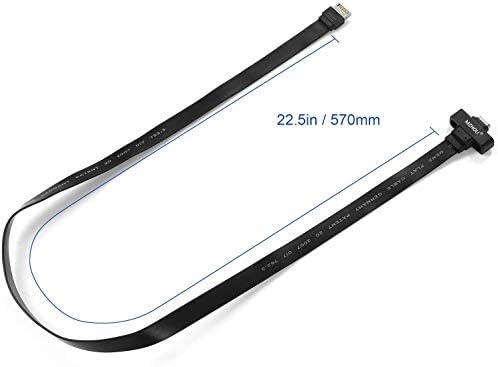 Удължител за заглавието на предния панел MZHOU USB 3.1 Type C 57 см, USB кабел 3.1 Type E - USB Type 3.1 на C, поколение