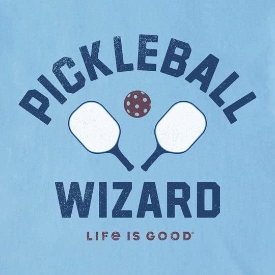 Животът Е Красив. Мъжки t-shirt Pickleball Wizard SS Crusher Tee, Готино е Синьо, X-Large