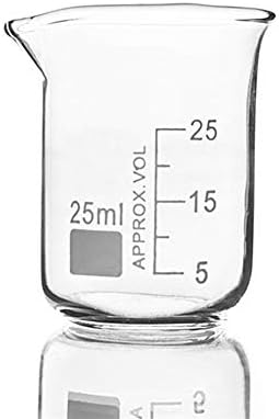 MOUNTAIN MEN Laboratory 10шт 25 мл Стъклена Чаша в по-Ниска форма за Химия Лабораторни Везни, Лабораторни Измервателни