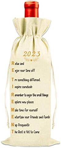 Подарък-Вино опаковки SICOHOME за пенсиониране 2023,14 Подаръчни Пакети За бутилка вино за пенсиониране, Подарък Пакет