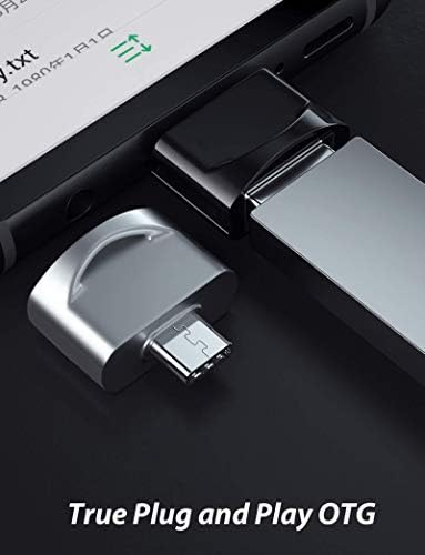 Адаптер Tek Styz C USB за свързване към USB конектора (2 опаковки), съвместим с Samsung SM-T820 за OTG със зарядно устройство