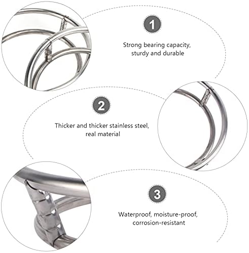 DOITOOL Скоба за рафтове Кошница за Котел 2 бр. Поставка за Вока от Неръждаема Стомана За Приготвяне на Храна Пръстен