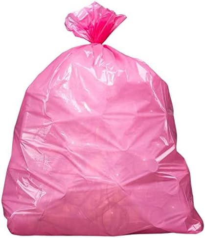 Торби за боклук Plasticplace обем 12-16 литра │ 1,2 Mils │ Розови втулки за боклук резервоарите │ 24 x 31 (брой 250 броя)