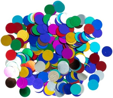 Идеалното конфети - цветни метални гледна конфети от mylar - 30 000 бройки (1 паунд)