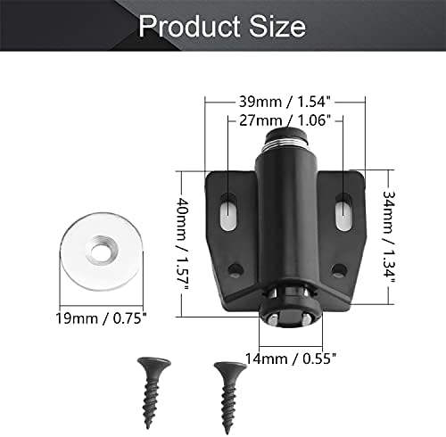 MroMax 1 бр., Магнитна Тъчпад Капаче, 2,24 x 1,53 (ДхШ), ABS, Черна Задвижваната Кабинет, Магнитна Нажимная Тъчпад Капаче