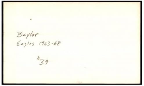 Картичка с Автограф на Рон Гудвина 3x5 с Автограф 1963-68 Орли 87327 - Издълбани подпис NFL