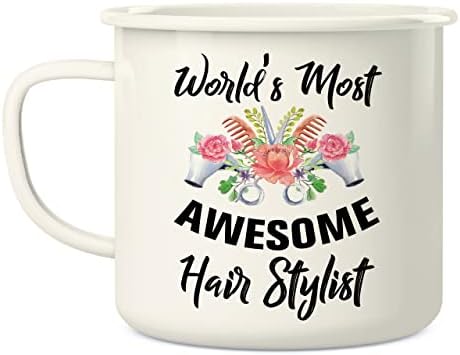 Retreez Най-впечатляващите в света на Фризьор-стилист 16 Унции Эмалированная Кафеена Чаша от Неръждаема Стомана за къмпинг