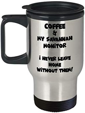 Пътна чаша Savannah Monitor - Забавна и хубава Чаша за чай и кафе Е идеален за пътуване и подаръци