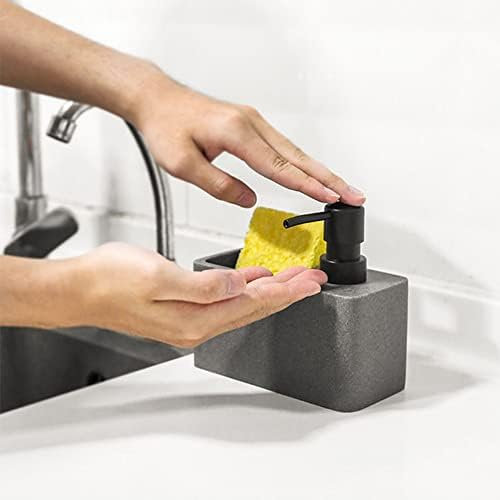 Опаковка сапун Mochalight 2 в 1 с притежателя на Гъба, Опаковка Течен сапун за ръце и съдове Marble Look, Кухненски Принадлежности