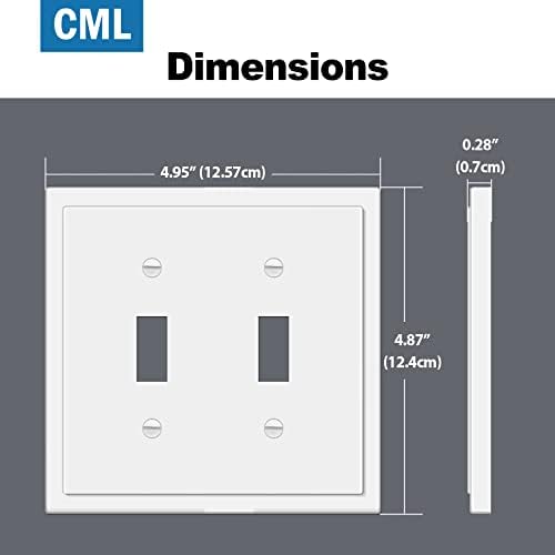 (2) Монтиране на превключвател CML на 2 групи в съвременната рамка, Двойна Декоративна капачка контакт, Удароустойчив