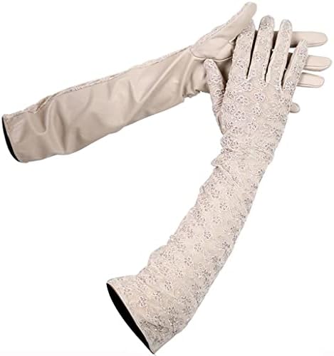N/A Аксесоари Дълги Кожени Ръкавици, Дълги Дантелени Ръкавици Вечерни Дамски Кожени ръкавици Четири цвята (Цвят: D, Размер: