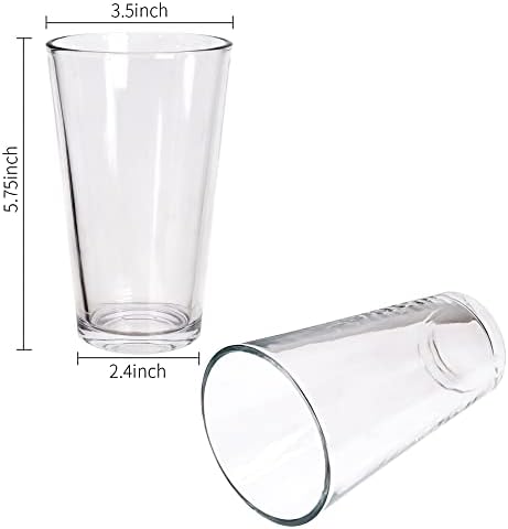 Чаши за пиене DGQ Комплект от 6 Чаши за хайбола, Бирена Чаша с Височина 16 унции, Прозрачна Чаша-Превключвател, Тежко