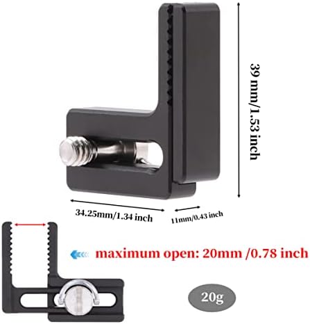 Скоба за кабел алуминиев кабел Fotga с Винтовым ключ на 1/4 -20 за захранващ Кабел с Микрофон, HDMI SDI USB Камера (Регулируема