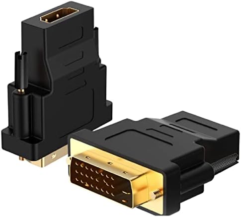 Адаптер DVI-HDMI, Двукомпонентен Двупосочни converter DVI Male-HDMI Female, поддръжка за 1080P, 3D за PS3, PS4, TV Box,
