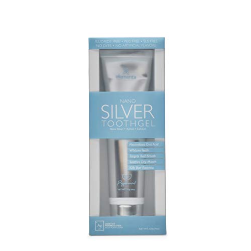 Зъбният ГЕЛ Elementa Silver С вкус на Мента | Нано-Силвър Гел за Избелване на зъбите 5 в 1, 4 ет. унция | Напълно Естествен