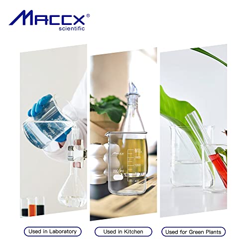 Maccx 1,7 грама (50 мл) Трайно Стъклена чаша, 3,3 Боросиликатный Griffin Ниска форма, с Приложената Класификация, Опаковка