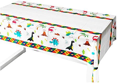 3 Комплекта Покривки за маса на тема Динозаври, покривка за Детски Рожден Ден, Сватба, Детски Душ, Вечерни Аксесоари и Декорации, 71 × 43 инча