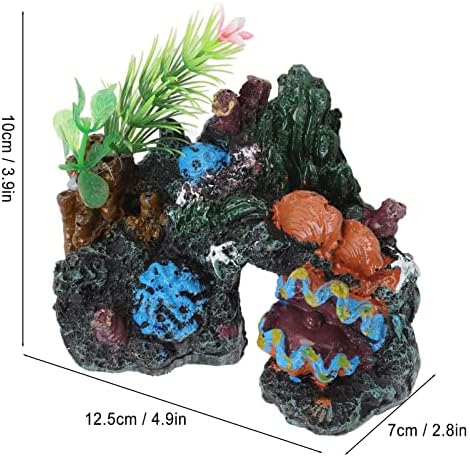 Декорация на аквариума от корали от смола SWOQ, Рибен Къща, придающий рыбкам Betta естествеността, Крие Декорация на