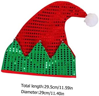 Шапка на Дядо Коледа Toyvian, 1 бр. зелена шапка на Дядо Коледа, вязаная фетровая шапка на Дядо Коледа, шапки за снимки
