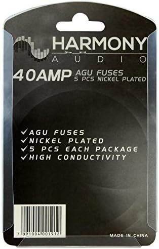 Harmony Audio HA-AGUFH Авто - Извънбордови Морски Стереофоничен предпазител AGU и предпазители на 40 Ампера