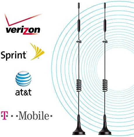 Антена Bingfu 4G LTE с магнитна основа 8dBi, Клетъчна антена MIMO TS9, комплект от 2 теми, съвместима с рутер мобилна