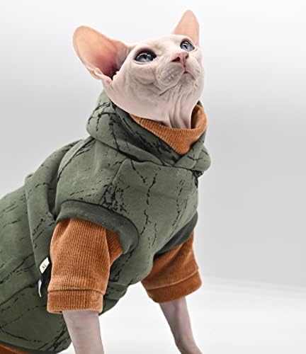 Дрехи за котки Sphynx, Самонагревающаяся, Топла Есен Памучен Мека Облекло за котки Без Козина, Риза за котки от Повече,