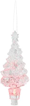 Топката Чаша Обемни Креативни Бижута Висулка Мини Пластмасови Коледна Led Украса На Коледна Елха Светещи Коледни Куки