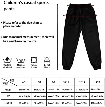 Спортни панталони HUIACONG Kids за бягане Размер 4-15 за Момичета и Момчета