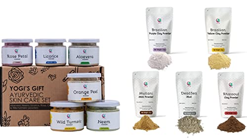 YOGI'S GIFT – Celebrating health Multi Pack | а пробовземното за Аюрведа-грижа за кожата + 5 натурални глини в пакет