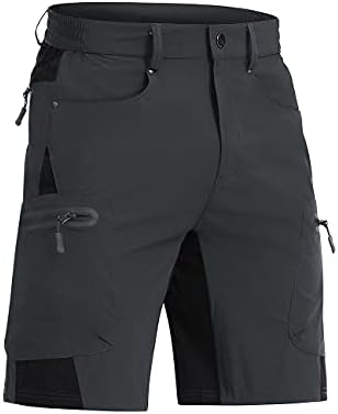 Мъжки туристически панталони CRYSULLY, Леки, бързо съхнещи Товарни къси Панталони с джобове 5