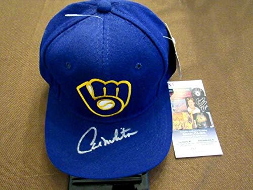 Paul Molitor Milwaukee Brewers Подписаха Auto Vintage Ss The Pro Шапка Шапка Jsa - Шапки MLB С автограф