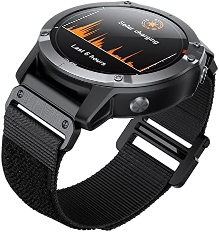 BAHDB За ремъците за часовници на Garmin, Съвместими с Fenix 6X 7X Pro GPS 5X 3HR Descent Mk1 Mk2, Титан Каишка велкро
