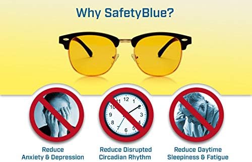 Дневни очила SafetyBlue™ с 40% блокаж на син цвят за мъже и Жени | Очила за четене | За облекчаване на главоболие | Очила