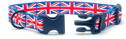 Нашийник и каишка за кучета с Флага на Обединеното Кралство | Отличен за британските празници, Специални събития, Фестивали,