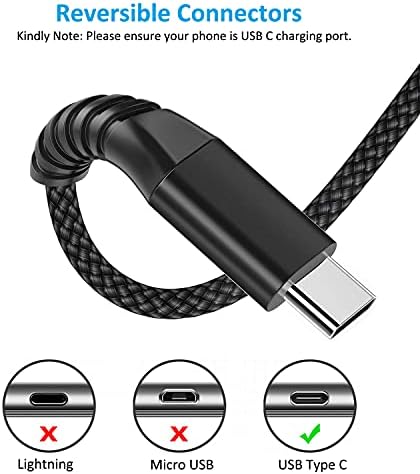 Кабел Aioneus USB-A USB C 10 фута 2 опаковки + 4-Пристанище монтиране на зарядно устройство, USB C 40 Вата