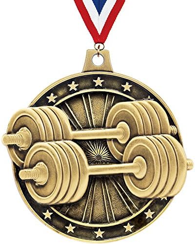 Медалите по вдигане на тежести - 2 и 1 опаковка - Отлично подходящ за състезания по фитнес, награди за фитнес, състезания