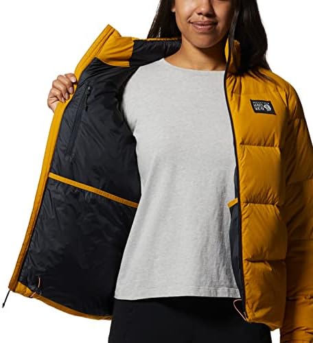 Жена пуховик Mountain Hardwear Nevadan за къмпинг, за пътуване и ежедневна употреба | Траен и чанти