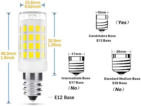 Led лампа Fesd Ts E12 4 W, лампа-канделябр E12 C7 с Мощност 40 W в изражение, 350 Lm, лампа E12 с регулируема яркост