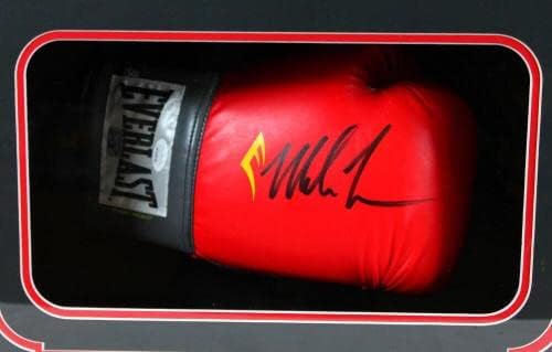 Боксови ръкавици Майк Тайсън с автограф Shadow Box Red EverfreshBoxing Ръкавица Knock Out - JSA W - Боксови ръкавици