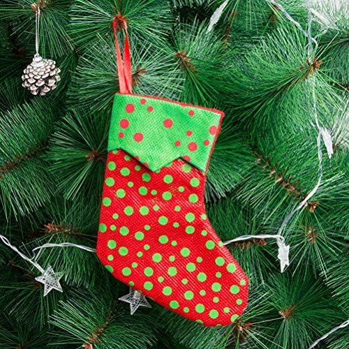 SOIMISS 2 Двойки от Коледни Чорапи за Подаръци Чорапи, Чорапи на Точки Титуляр За Бонбони Декор