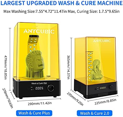 ANYCUBIC Wash and Plus Cure, най-голямата машина за измиване и втвърдяване 2 в 1 за модели 3D-принтери Saturn Mono X