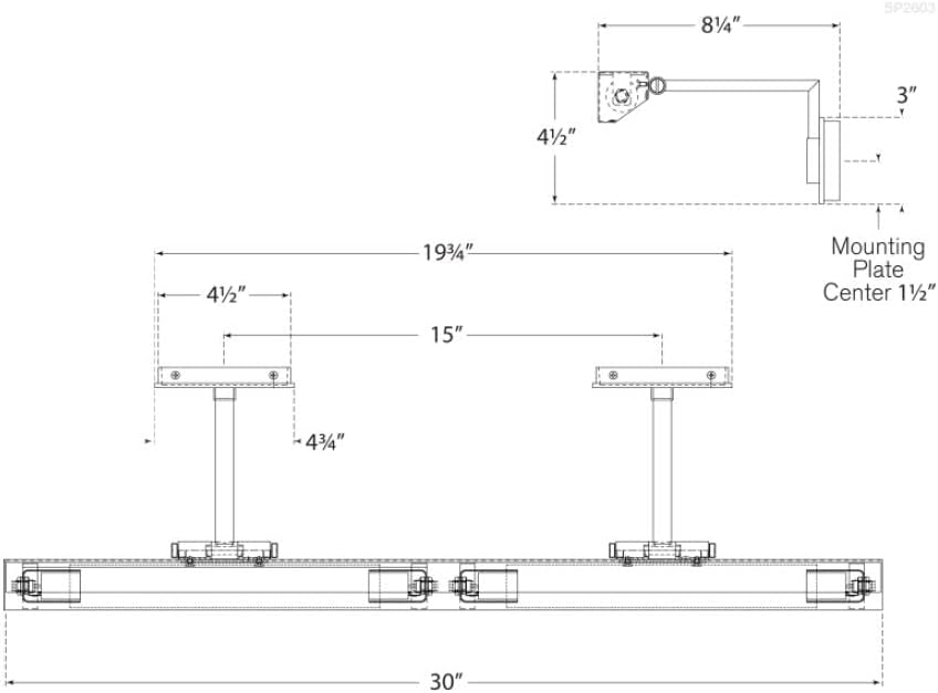 Визуален Комфорт McClain 30 Hardwire Picture Light