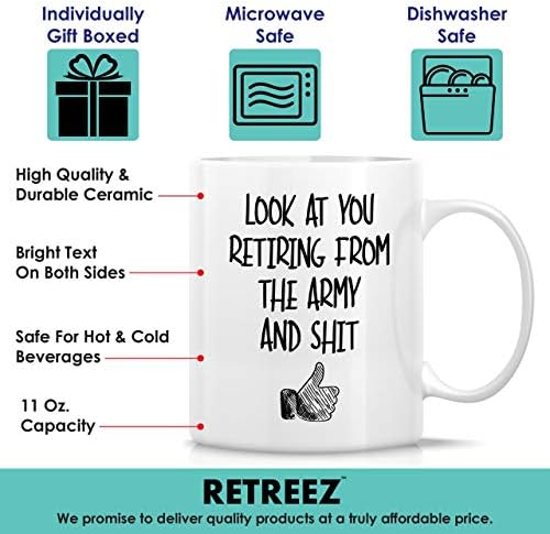 Забавна чаша за Retreez - Виж като ти си отиде пенсионира от армията Керамични чаши за кафе за пенсионери от Армията
