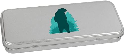 Лидице кутия за канцеларски материали Azeeda 'Standing Bear & Bushes' с метални панти / Кутия за съхранение (TT00193741)