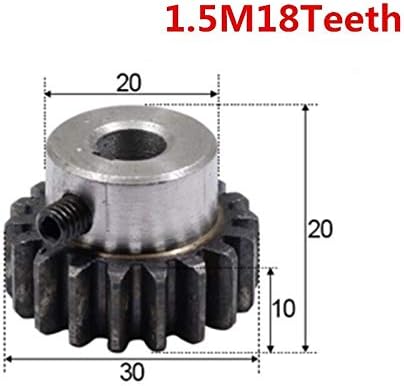 XMEIFEITS Промишлена скоростна 2 елемента Цилиндрични Зъбни рейка, 18T 18 зъбите на министерството на отбраната от 1,5