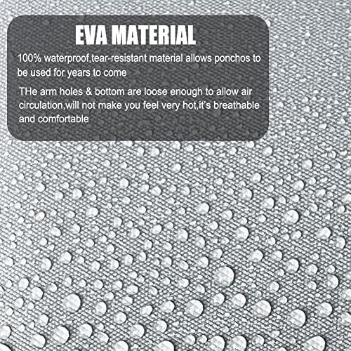 Дождевики COOY (2 опаковки) - за Многократна употреба Дождевики от EVA за възрастни, дождевики, Шлифери за мъже и жени