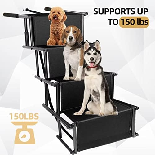 Много широко стълбище-рампа за по-големи кучета - Сгъваема Стъпенка за кучета Леки Рампи за домашни любимци за автомобили,