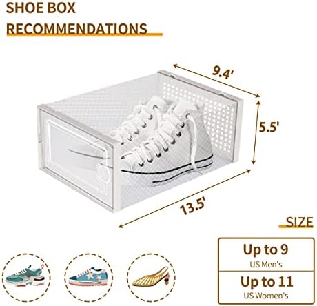 Hrrsaki 15 Опаковки, Сгъваеми Кутии за съхранение на обувки, Штабелируемые Кутии за обувки от прозрачна пластмаса, Кутии