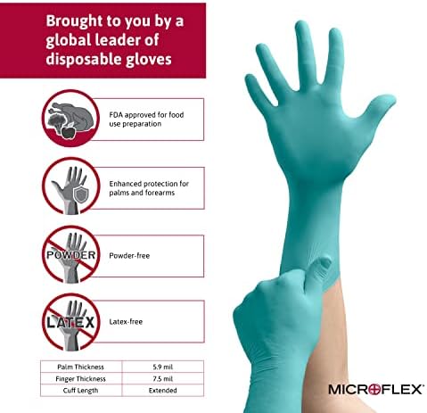 За еднократна употреба Нитриловые ръкавици Microflex N89 с груб завършек и без прах за обща употреба, се Вземат проби