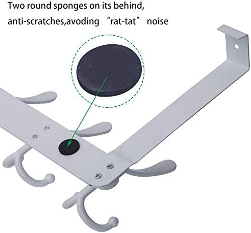 WEBI Над Вратата на една кука,аксесоари за Врати Закачалка, Тройни Вратите Куки за Окачване, Бял цвят Над Вратата, Закачалка